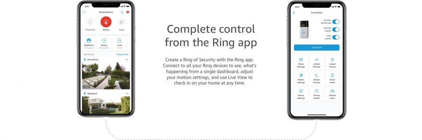 Complete control from the Ring app