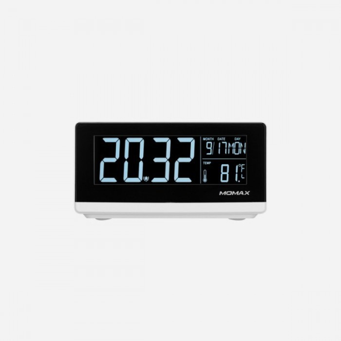 MOMAX Q.Clock 無線充電電子鬧鐘 [白色] (QC1UKW)