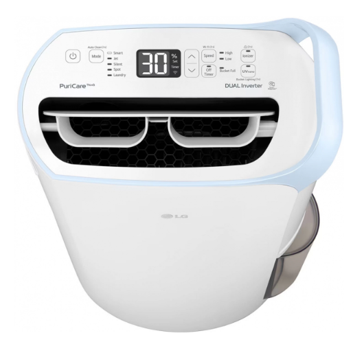 [優惠碼即減$100] LG 樂金 30公升/日 UVnano™ 變頻式 離子殺菌智能抽濕機 [MD18GQBE0]