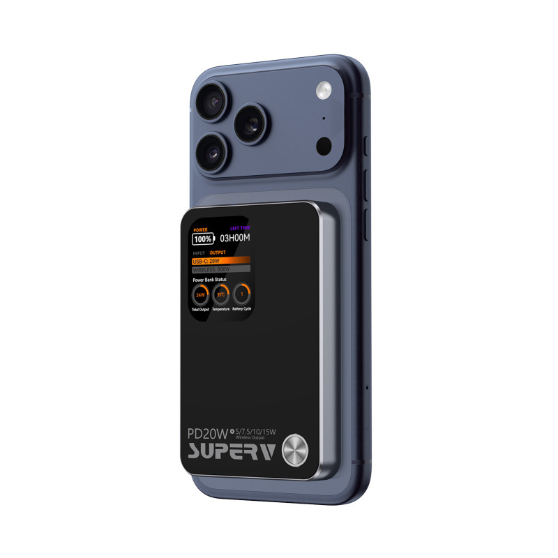 SUPERV PB-11 Power Bank 10000mAh 20W PD Large LED Display with Temperature Monitoring