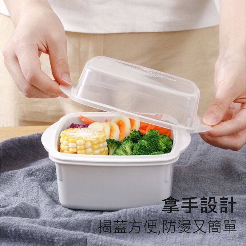 日本進口微波爐專用蒸籠(平行進口│方形)│家用微波爐蒸盒│廚房加熱饅頭蒸碗
