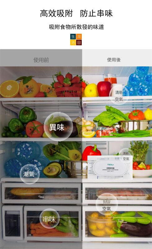 FaSoLa冰箱除味劑│冰箱吸味盒│去味神器│家用除臭除味盒│去除異味活性碳防串味│衣櫃鞋櫃吸味包