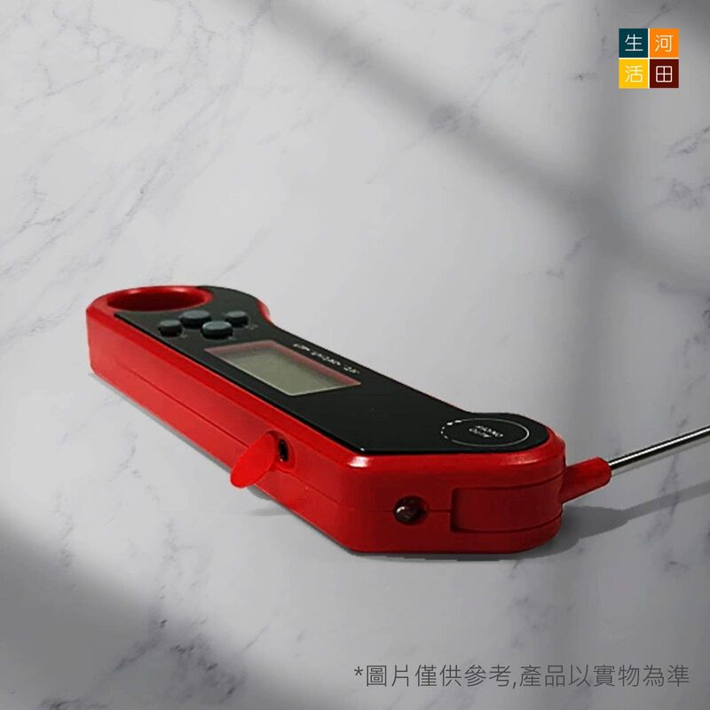 3合1烤肉爐溫度計(紅色)│折疊測溫│食品溫度計│肉類燒烤溫度儀│廚房烤箱烤肉神器│多功能烤肉針開瓶器