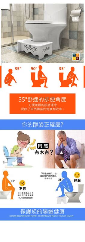 廁所馬桶坐便腳凳│排便輔助凳│蹲便器腳凳│浴室廁所│兒童腳踏墊│白色馬桶凳