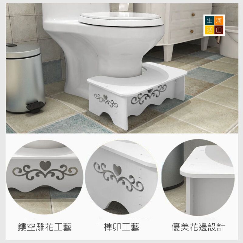 廁所馬桶坐便腳凳│排便輔助凳│蹲便器腳凳│浴室廁所│兒童腳踏墊│白色馬桶凳