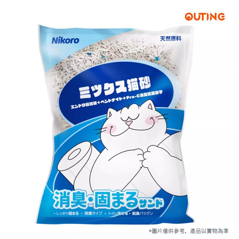 日本Nikoro妮可露混合貓砂2.5kg(大約6L)│優質貓砂│抑菌除臭