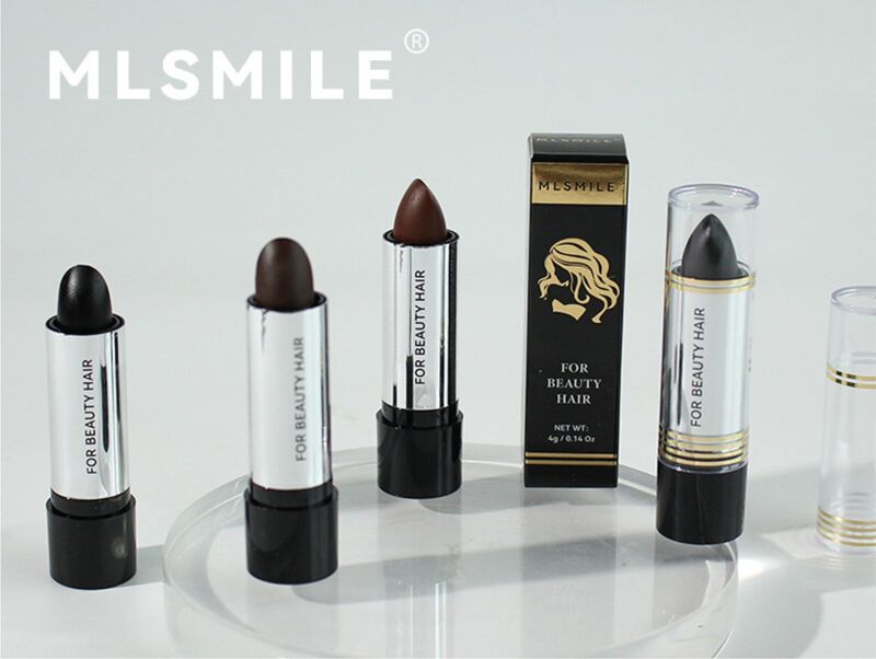 MLSMILE 口紅式美髮棒(黑色|4g)│一次性染髮筆│臨時遮蓋白髮│口紅式染髮補色筆