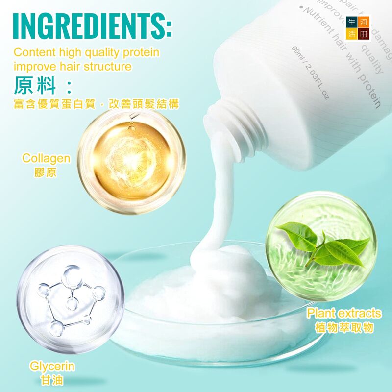 SEFUDUN蛋白矯正髮型乳膏(60ML)│改善卷曲乾枯│滋養毛髮│柔軟髮質