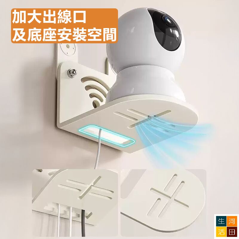 免打孔監控攝影機支架 監視鏡頭倒掛支架 壁掛式IP Cam架 CCTV鏡頭放置架 (白色)