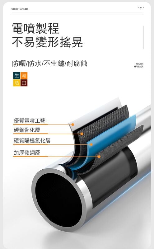 移動式落地衣帽架│金屬家用晾衣桿│臥室房間掛衣架│雜物收納置物架│展示架