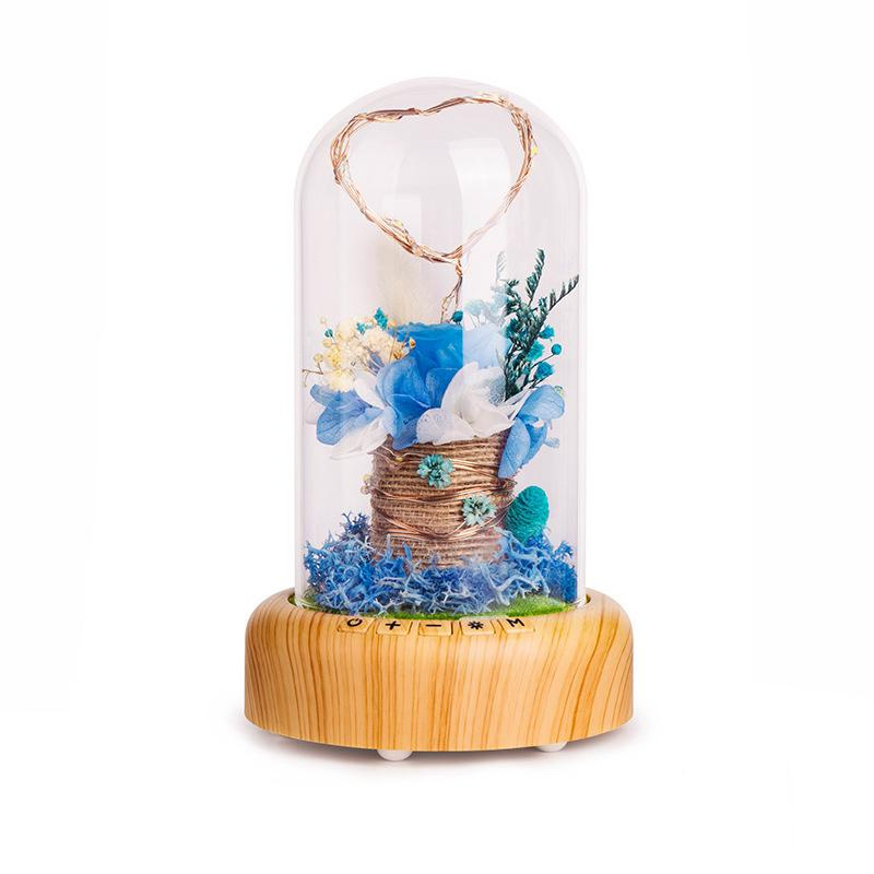 LED永生花許願瓶連藍牙音響 [2款]【情人節精選】