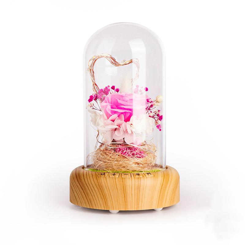 LED永生花許願瓶連藍牙音響 [2款]【情人節精選】