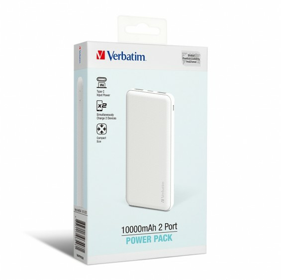 Verbatim 10000mAh 2 Port Power Pack [2色]