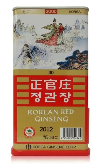 韓國正官庄 精選6年根高麗蔘 原枝紅蔘 良蔘 [30支 / 75g]