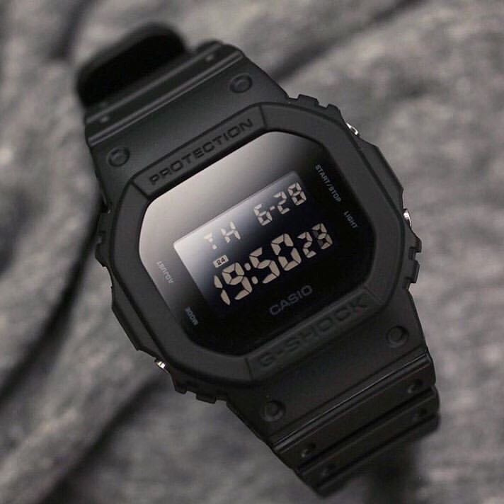 CASIO G-Shock DW-5600BB-1 黑魂男女裝膠帶手錶