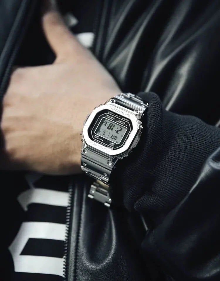 CASIO G-SHOCK GMW-B5000D-1 全金屬藍牙電波腕錶 [B5000銀鋼] - 寶時 