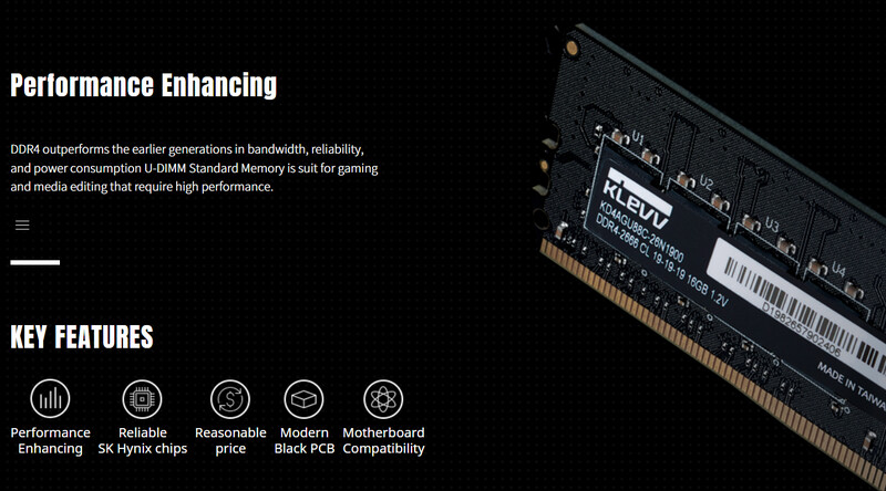 KLEVV Value Series 8GB RAM DDR4 3200MHz (KD48GU880-32N220A) - 樂天