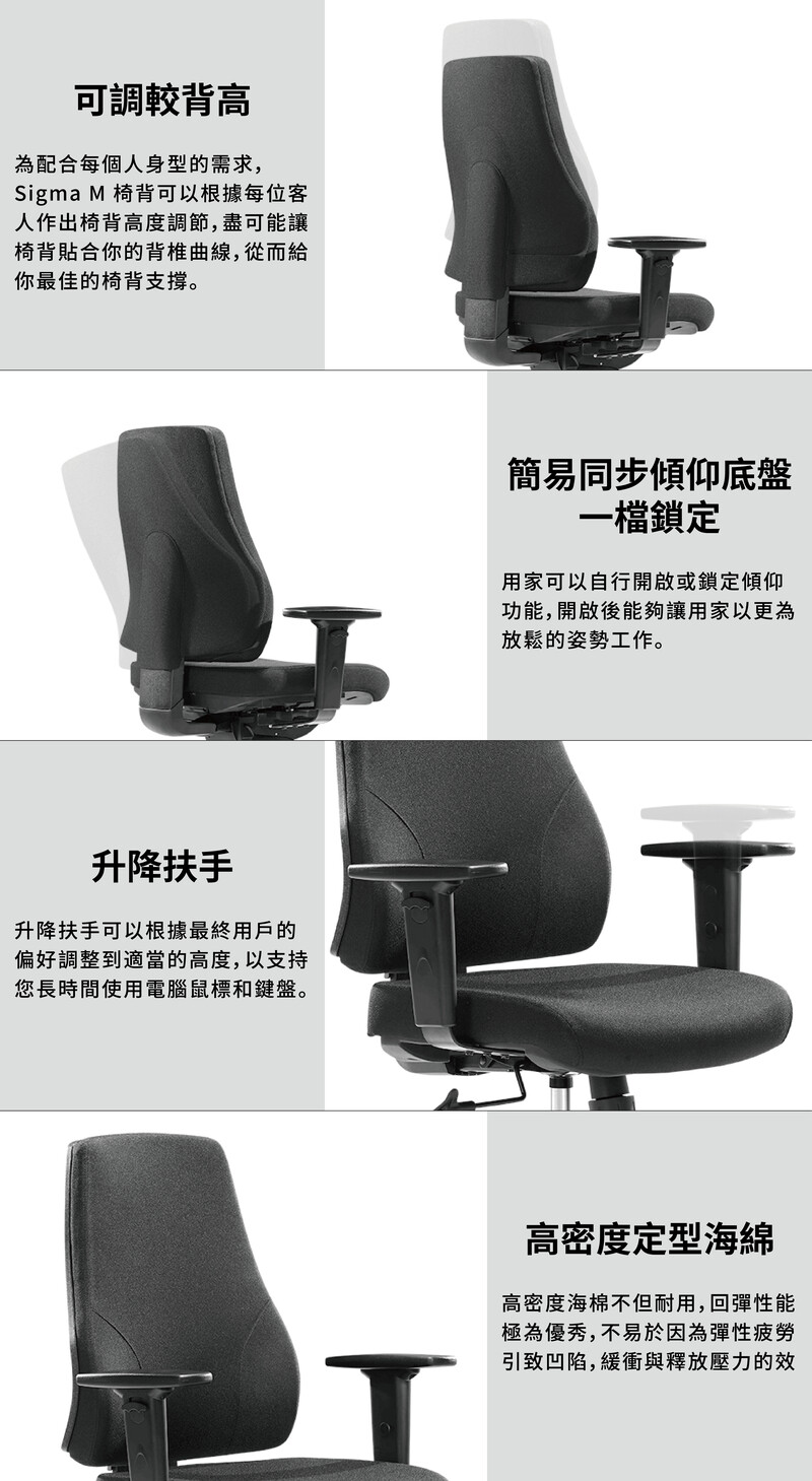 Sigma M-ergonomic office chair-product features