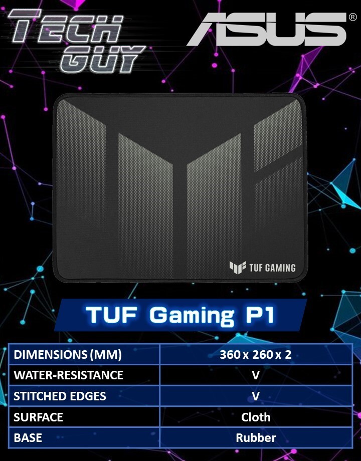 ASUS P1 TUF Gaming 遊戲滑鼠墊 4 ASUS P1 TUF Gaming 遊戲滑鼠墊 3