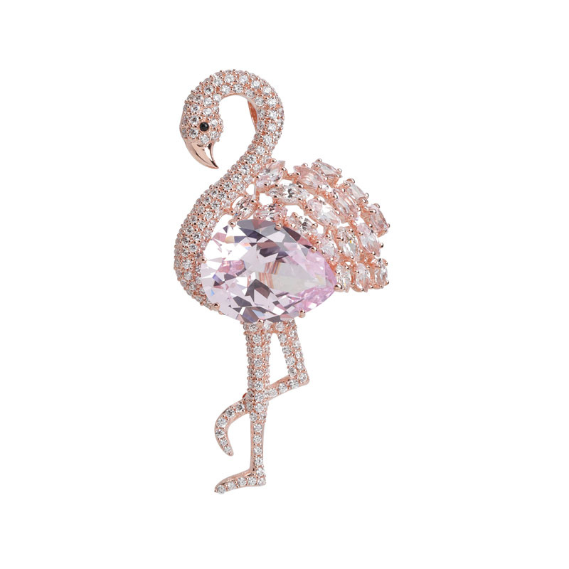 ARTĒ Madrid - Tropical Dream Pink Flamingo 耳環/胸針/掛飾/戒指 (可調較)