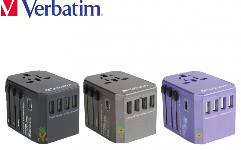 Verbatim - 5 Ports Universal Travel Adapter