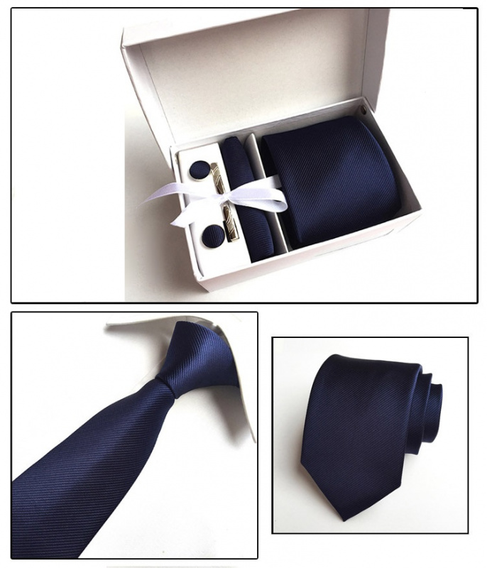 父親節精選禮盒套裝 (領帶、領帶夾、袋巾、袖口鈕)