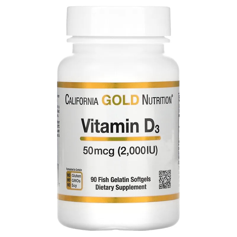 GNC California Gold Nutrition vitamin D3, 維生素D3, 維他命D3, 90粒