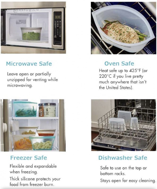 環保矽膠拉鍊式食物儲存保鮮袋