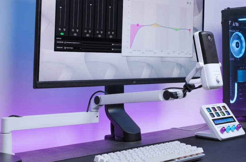 Elgato Wave Mic Arm LP Low Profile Mic Arm (BLACK / WHITE)