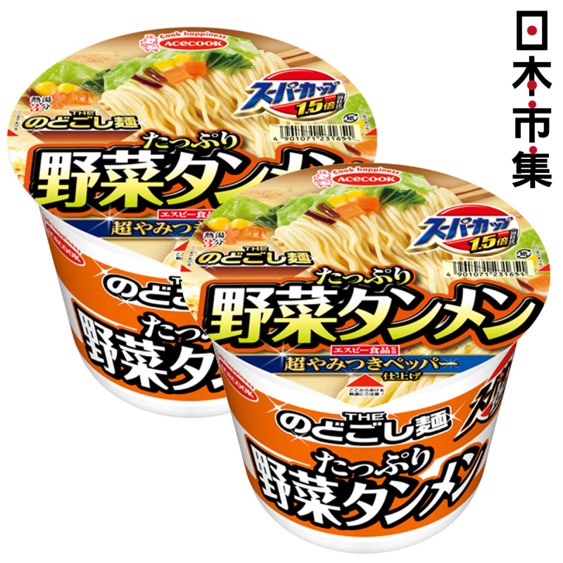 日版Ace Cook 超級杯麵 1.5倍 雜菜拉麵 108g (2件裝)【市集世界 - 日本市集】