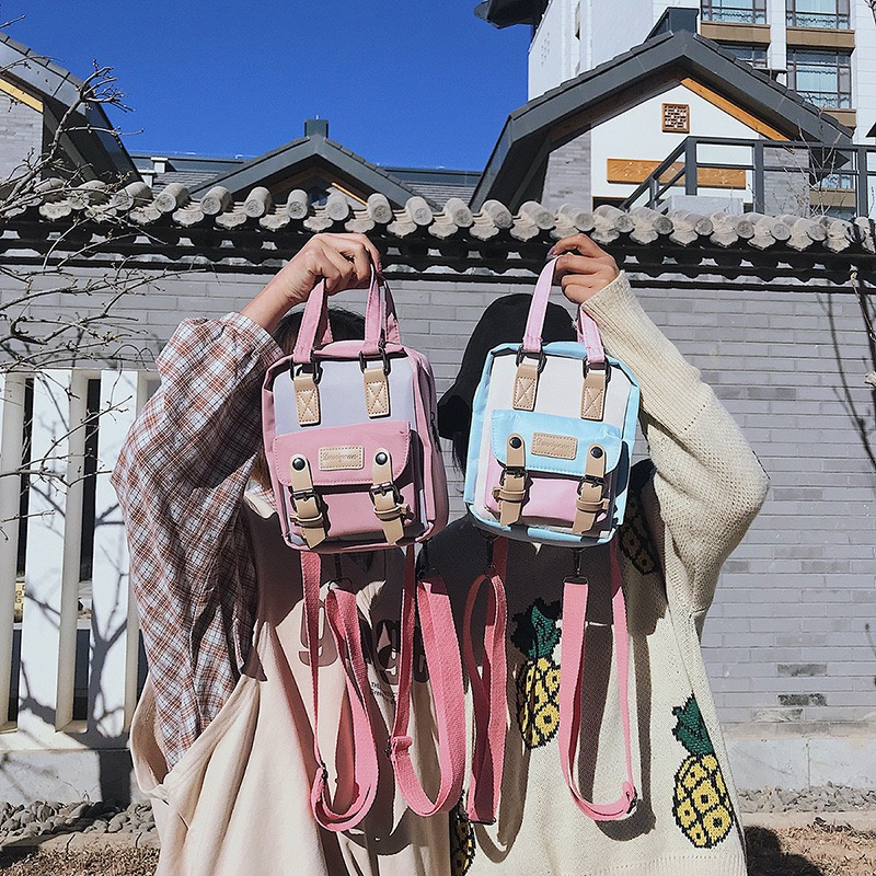 @SYD • INS韓版時尚迷你馬卡龍撞色系列小背包/斜挎包