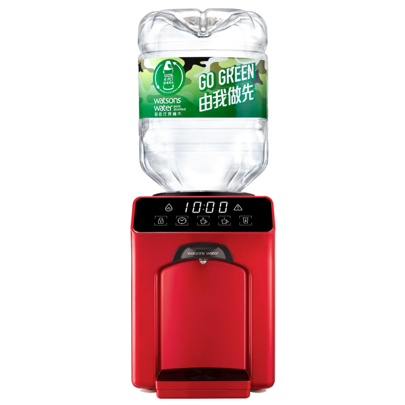 屈臣氏蒸餾水 Touch Mini 即熱式溫熱水機+24箱8公升樽裝蒸餾水 [48樽][電子水券]