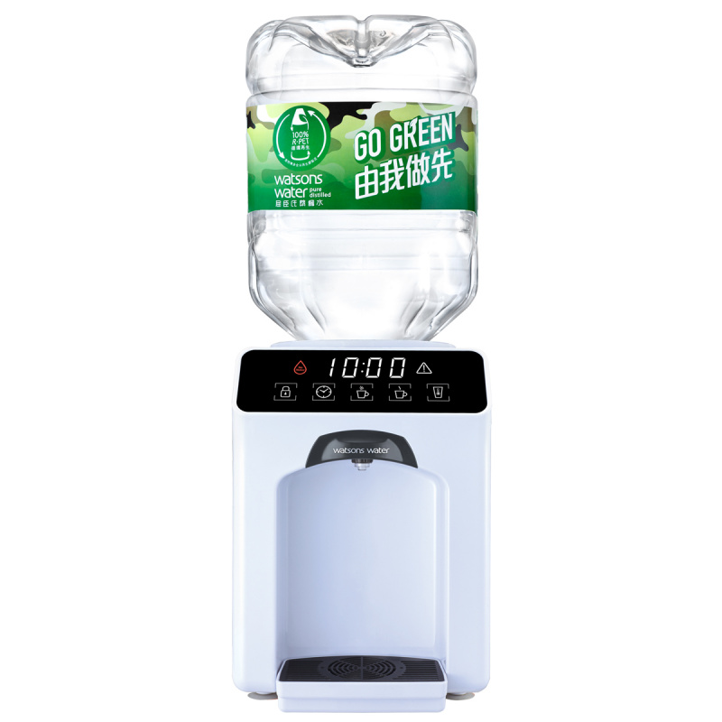 屈臣氏蒸餾水 Touch Mini 即熱式溫熱水機+24箱8公升樽裝蒸餾水 [48樽][電子水券]