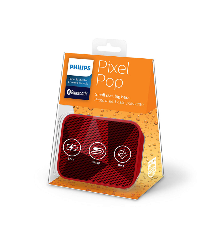 Philips - 便攜式藍牙喇叭 BT110R/00 (紅色) PixelPop Wireless Portable Bluetooth Speaker (Red)