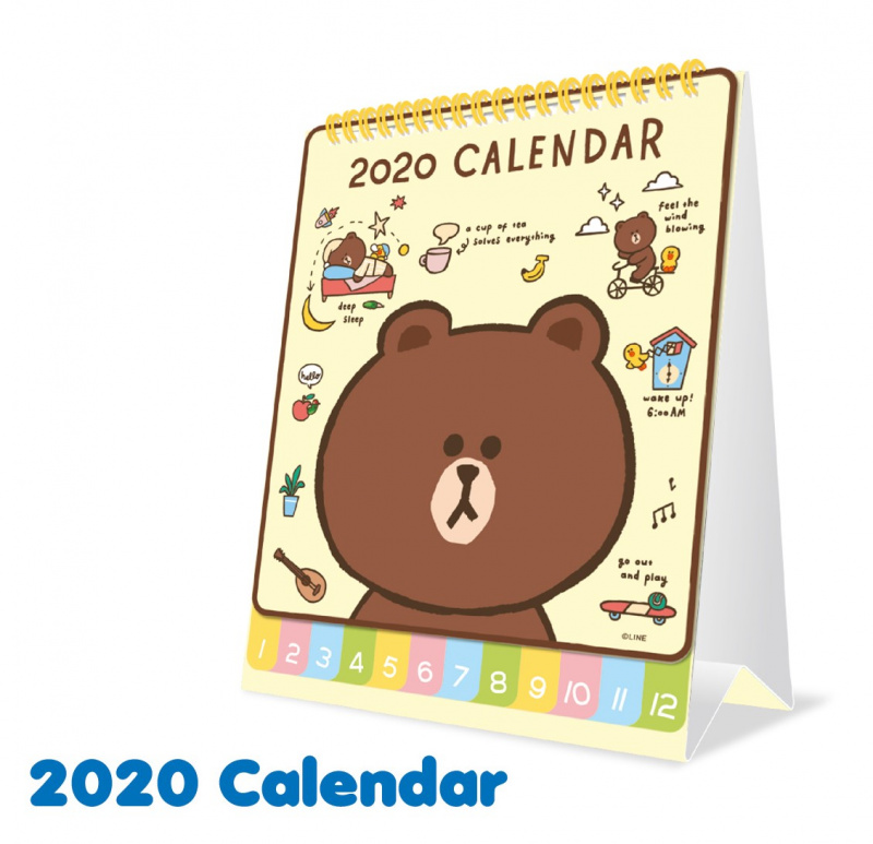 2020年卡通座檯月曆 (迷你兵團/Disney迪士尼/多啦A夢/熊本熊)