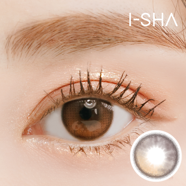 【I-SHA】ORIANA SHADE Monthly BROWN 14.2mm【アイシャレンズ】オリアナシェードブラウン
