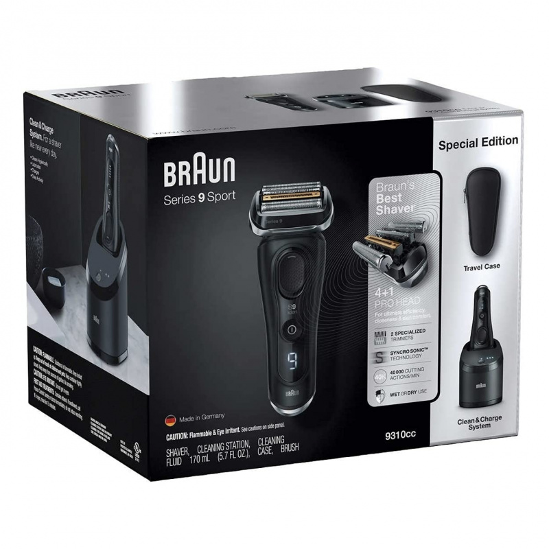 [全港免運費 平行進口 原裝正貨] Braun Series 9 SPORT 乾濕兩用電動剃鬚刨 9310CC