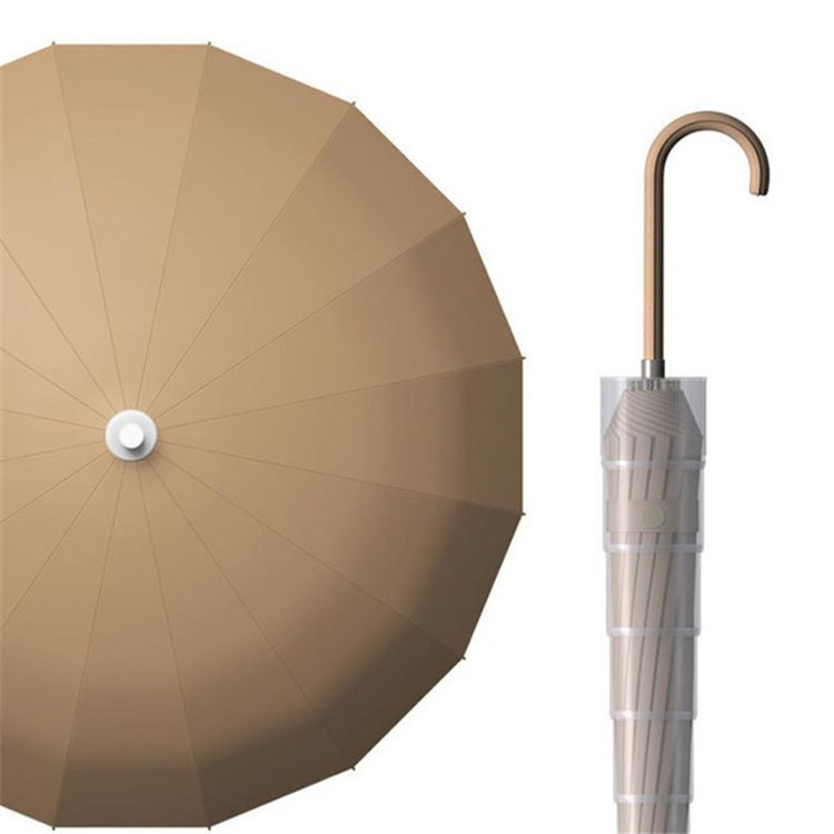 日系簡約自帶防水套16骨長柄雨傘Umbrella