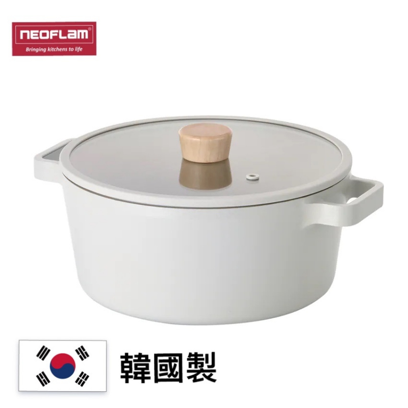 Neoflam - Fika廚具3件套 - 18cm 單柄煲, 22cm 雙耳鍋, 26cm 中式炒鑊 (適用於電磁爐) 韓國廚具套裝