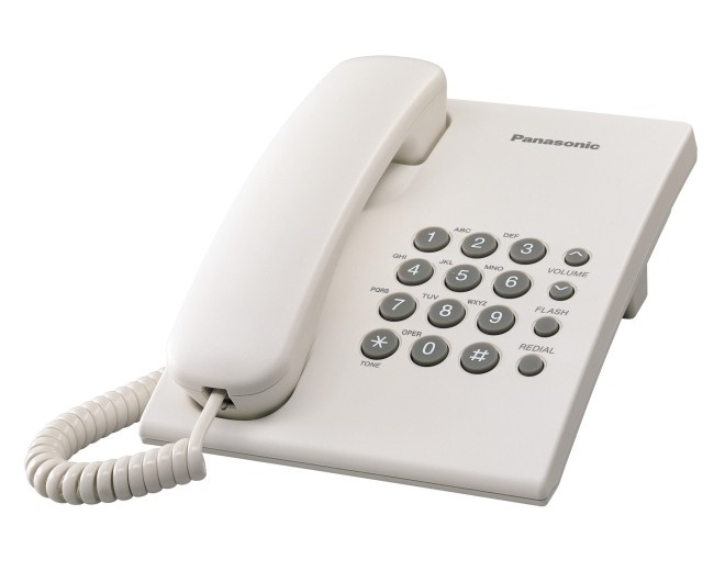 Panasonic - KX-TS500MX 室內有線電話 4色可選 (黑/白/藍/紅) Single Line Corded Telephone Black/White/Red/Blue