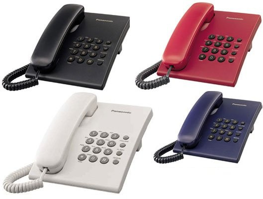 Panasonic - KX-TS500MX 室內有線電話 4色可選 (黑/白/藍/紅) Single Line Corded Telephone Black/White/Red/Blue