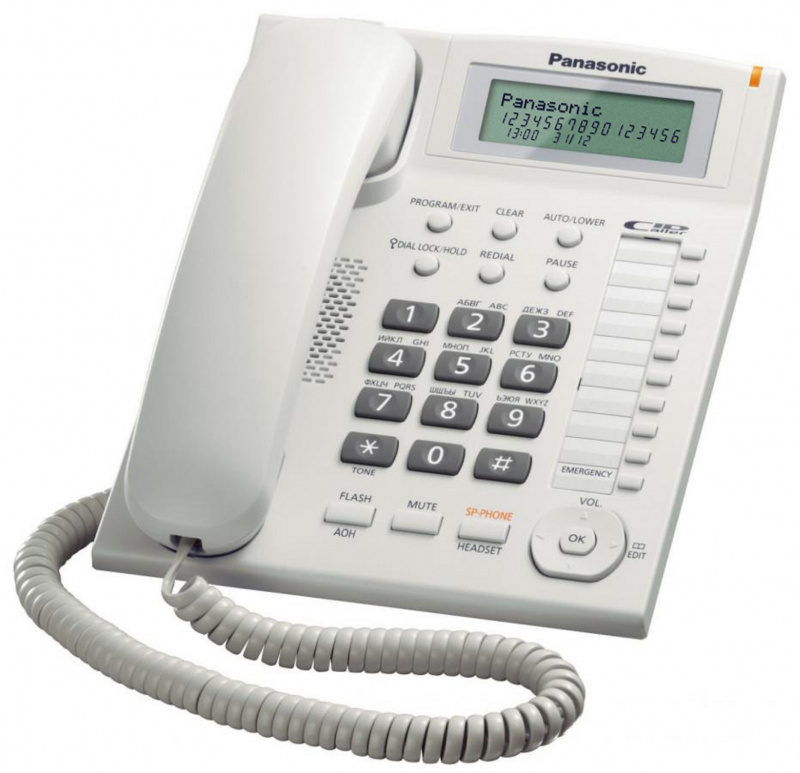 Panasonic - KX-TS880MX  來電顯示 室內有線電話 黑白兩色可選 Single Line Corded Telephone