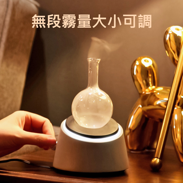 二流體霧化擴香儀 手工天然水泥環形燈 配燈罩 純正芳療用冷香儀