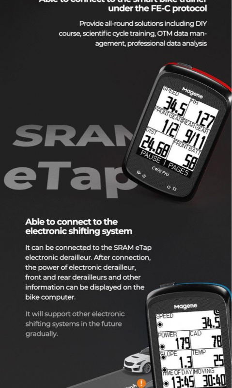 Magene C406 Pro 升級版 無線單車碼錶/咪錶 GPS