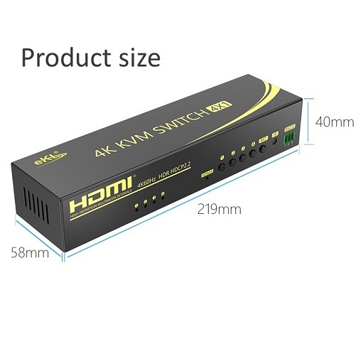 eKL-41HK 2.0 ( 4埠 USB HDMI 2.0 Ver. KVM多電腦切換器USB分享器 )送1.5m  Cable