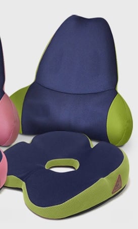 benepom Waist Soft 新一代輪廓型腰墊 + benepom Hip Up Rest Cushion 零重感輪廓型座墊(韓國品牌)，綠色(Olive Green)