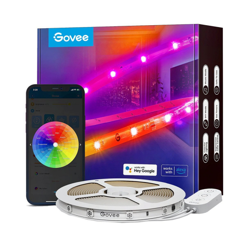 Govee RGBIC Wi-Fi + 藍牙LED燈帶 (5米) H619A