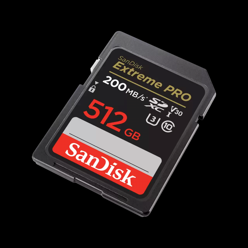 SanDisk Extreme PRO V30 U3 C10 SDXC UHS-I Card  [R:200 W:90]  64GB / 128GB / 256GB / 512GB