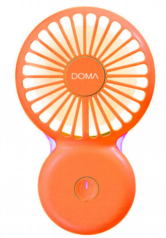DOMA - 帶燈超薄充電迷你風扇 小夜燈 超薄 充電 迷你袋口風扇