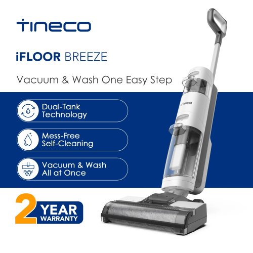 TINECO iFloor 3 Breeze 乾濕兩用吸塵機 / HEPA 濾網 / 滾刷